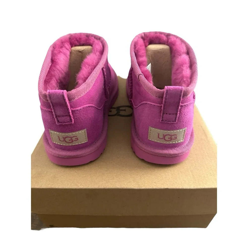 UGG Classic‎ Ultra Mini Boots Big Kid Womens Sz 5 EU 37 NEW Mangosteen Pink